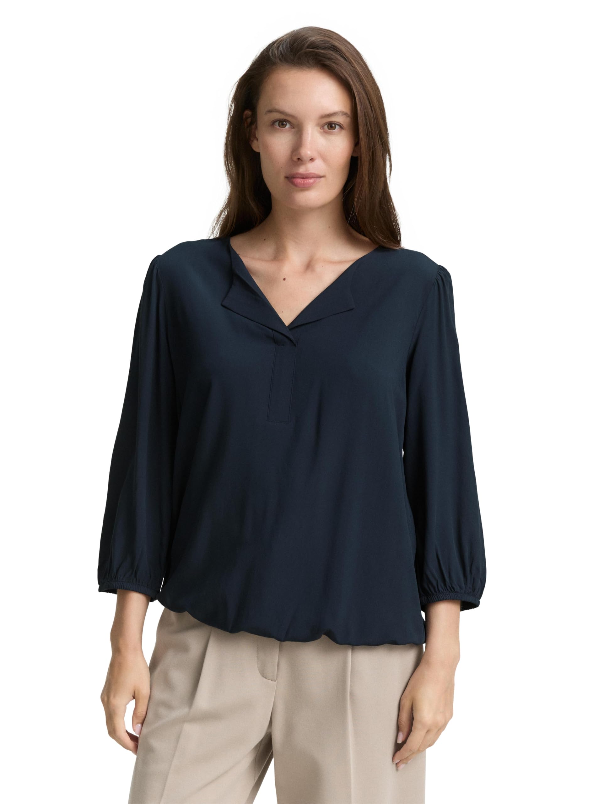 Tom Tailor Damen 1047574 Bluse aus Viskose (1er Pack)