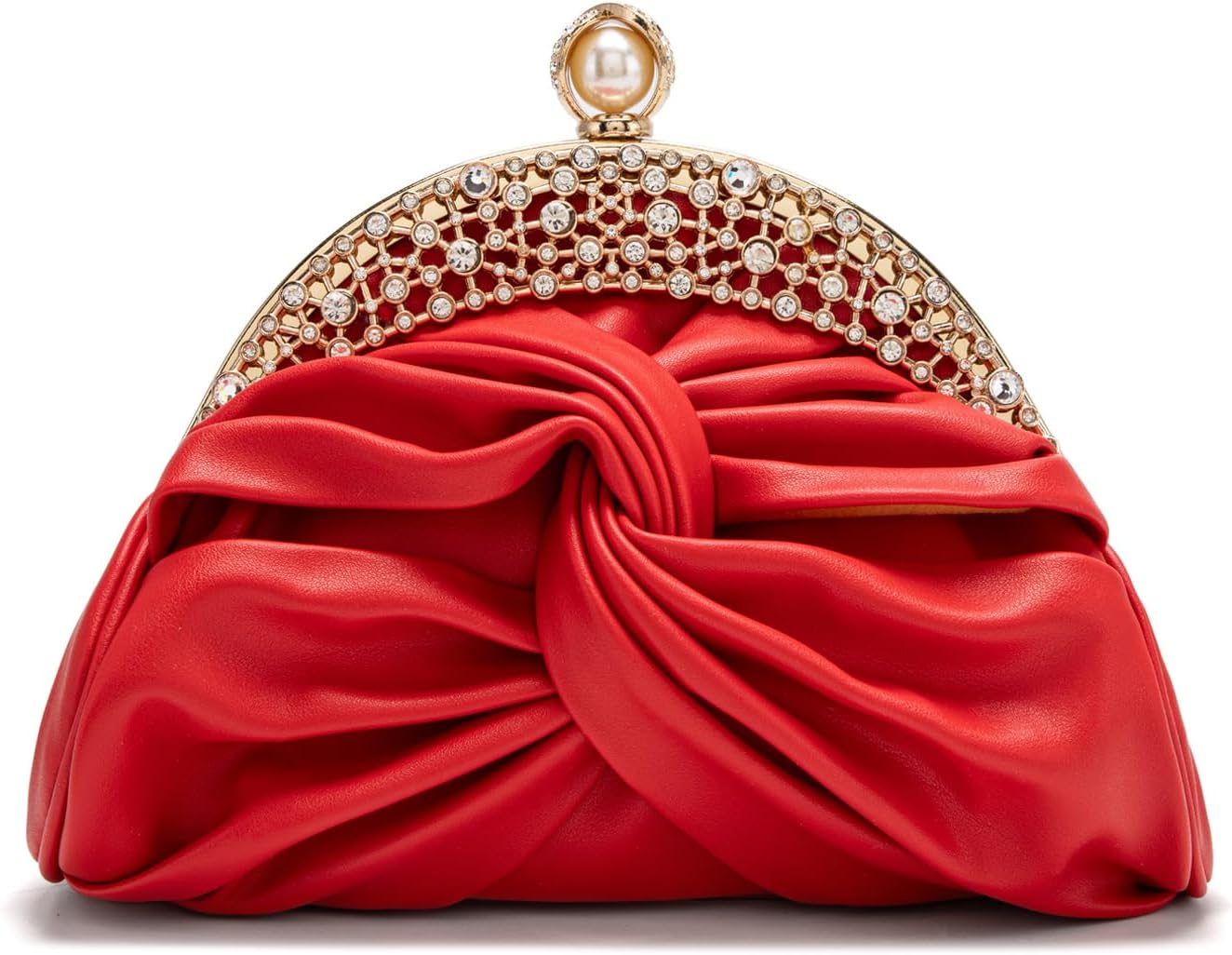 Sweetovo Rhinestone Evening Clutch Purse for Women, Sparkly Party Shoulder Handbag Wedding Bag with Chain