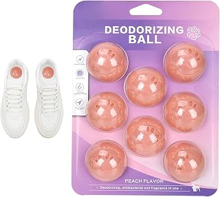 Upgrade 8 Pack Shoe Deodorizer Balls, Reusable Rotatable Sneaker Odor Eliminator Balls for Gym Bags Closets