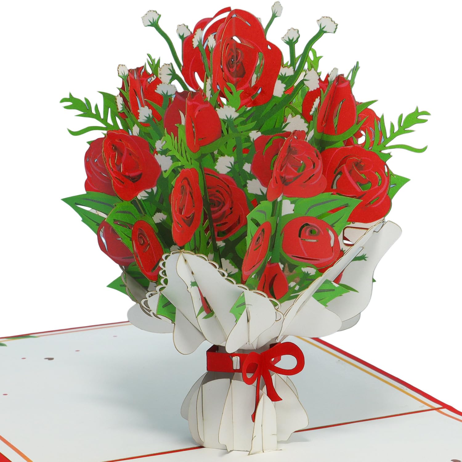 LINPOPUP®, LIN17667, Pop - Up - Carte Fleurs Carte D'anniversaire