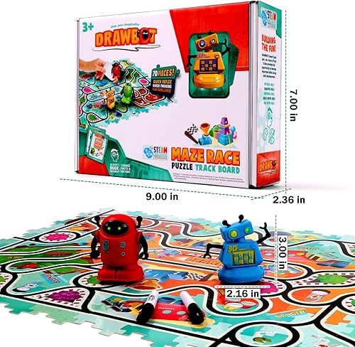 Miniatura 2 de REMOKING Robot inductivo mágico, juego de carreras de rompecabezas creativo, juguetes educativos y de aprendizaje para niños y niñas de 3 años en