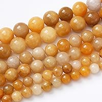 Vista 43 de Cuentas sueltas redondas de gemas naturales, cuentas de cristal de piedra energética para hacer joyas 15" (Cristales de cuarzo de fresa, jades, 6MM)