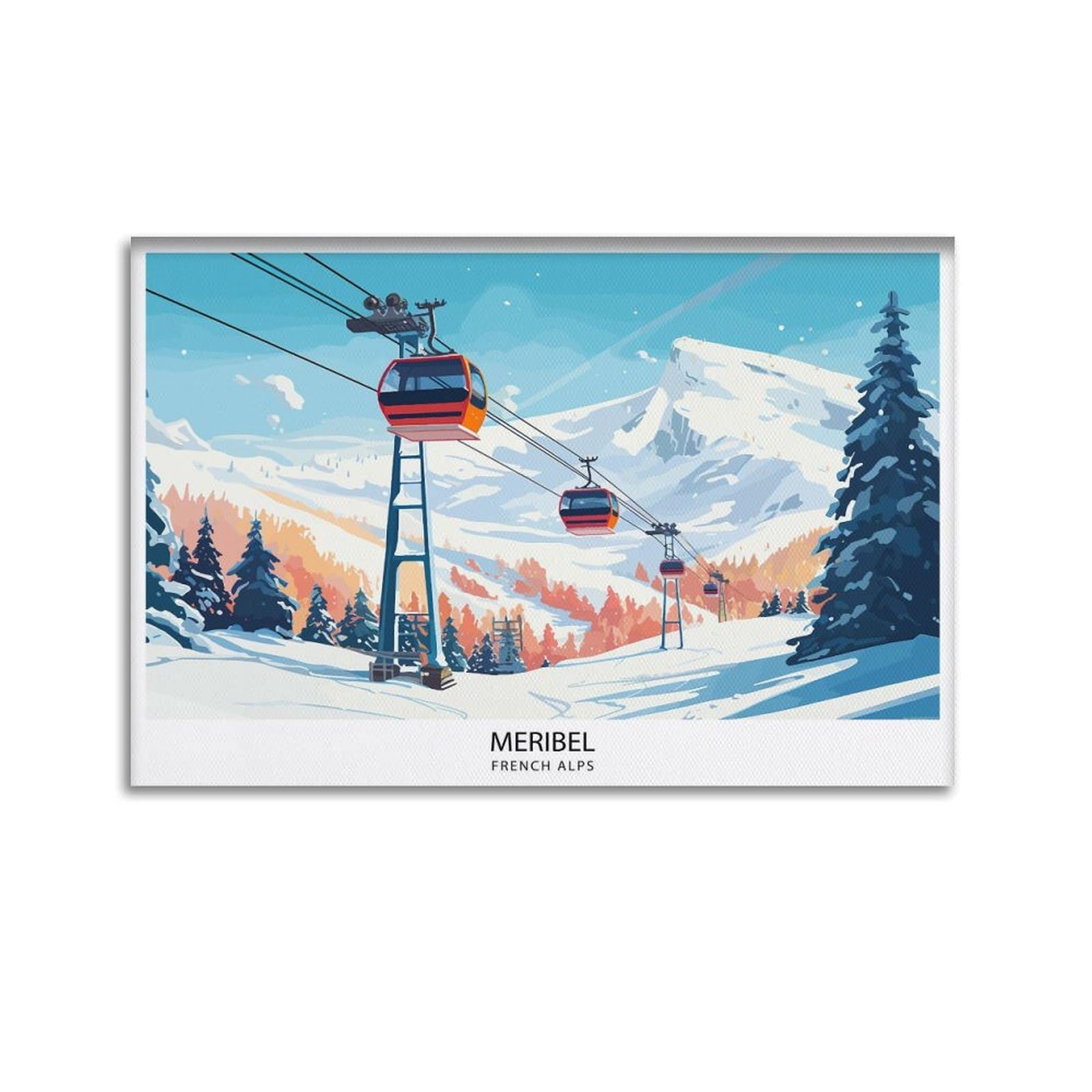 xiaoxiaoshen Meribel Travel Ski Resort France E_3 Canvas Poster Wall Art Prints Room Aesthetic Murals Bedroom And Living Decorations 24x36inch(60x90cm)