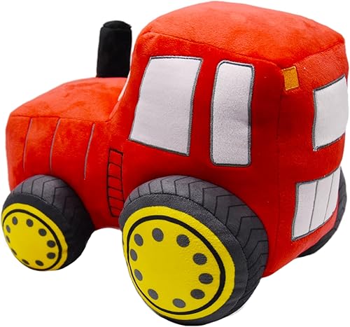 Vista 12 de Juguete de peluche de tractor de felpa suave, almohada de peluche súper linda, excelente regalo para niños o fiesta de cumpleaños de 12 pulgadas