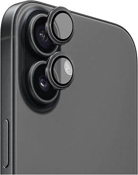 Safir Temperli Kamera Lens Koruyucu, iPhone 17 ile Uyumlu Siyah