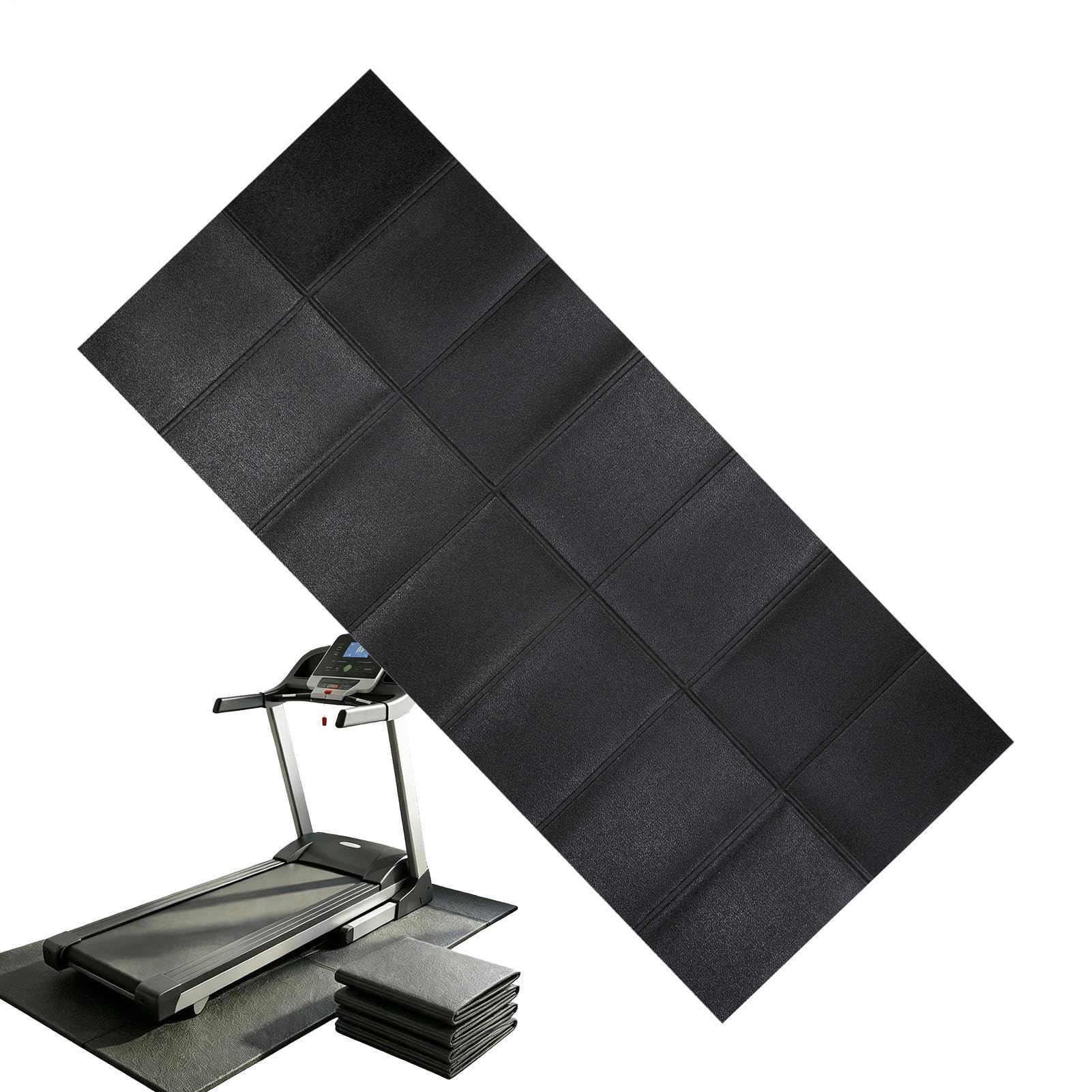 Sottofondo per tapis roulant - Antiscivolo assorbimento di vibrazioni impermeabile, tappetino protettivo per pavimenti duri e pavimenti duri Home Gym Office Yoga Indoor Stepper Bicicletta Ellittica