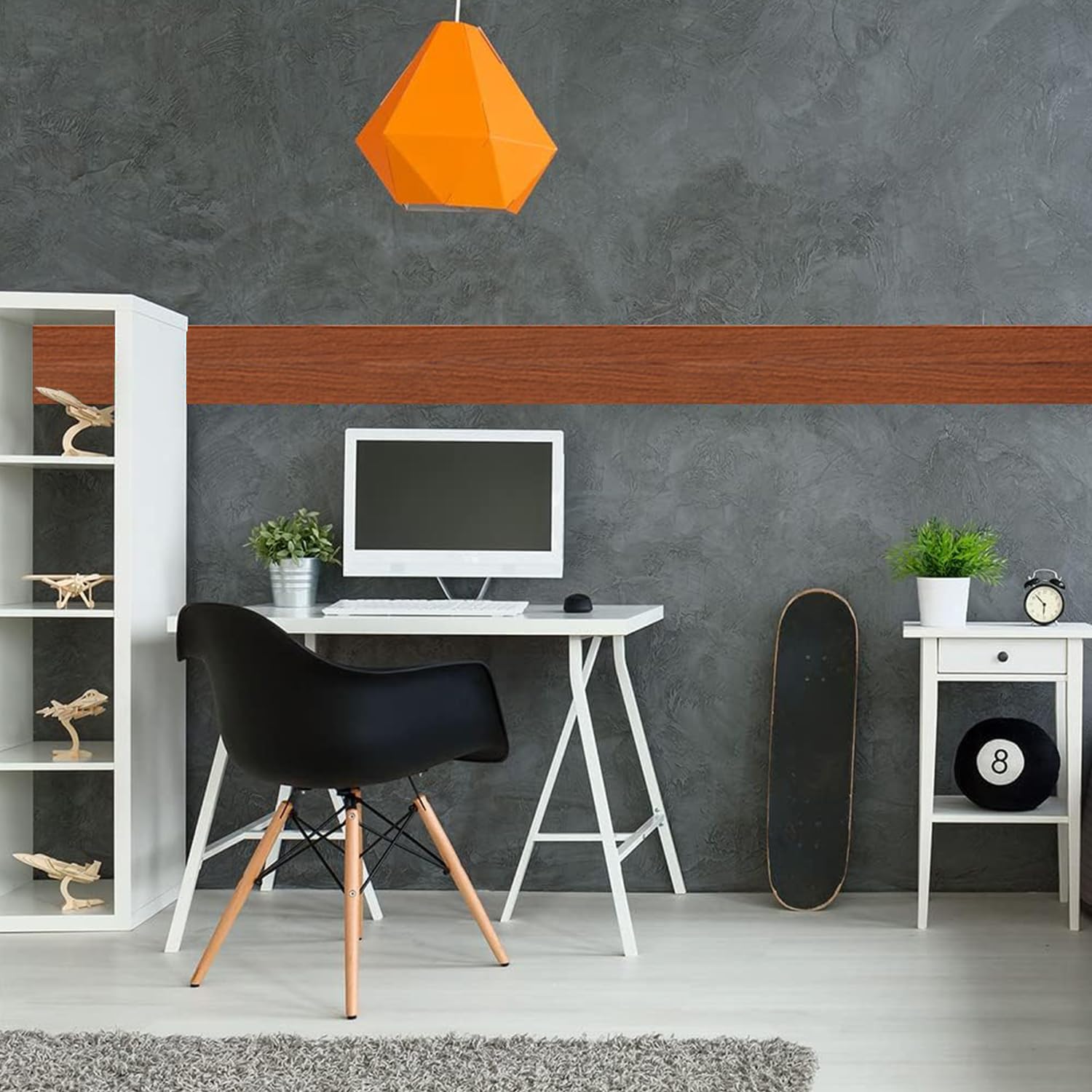 YXHZVON Selbstklebende Marmor Folie Bordüre 10 x 500 cm für Küche Badezimmer Wohnzimmer (Rote Kirsch)