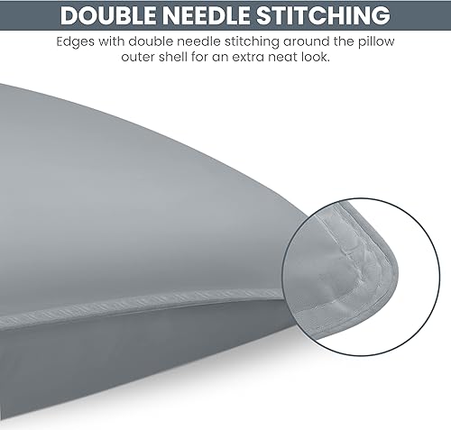 Miniatura 3 de Utopia Bedding Almohadas de cama para dormir (gris), tamaño Queen, juego de 2, almohadas de hotel, almohadas refrescantes para dormir de lado,