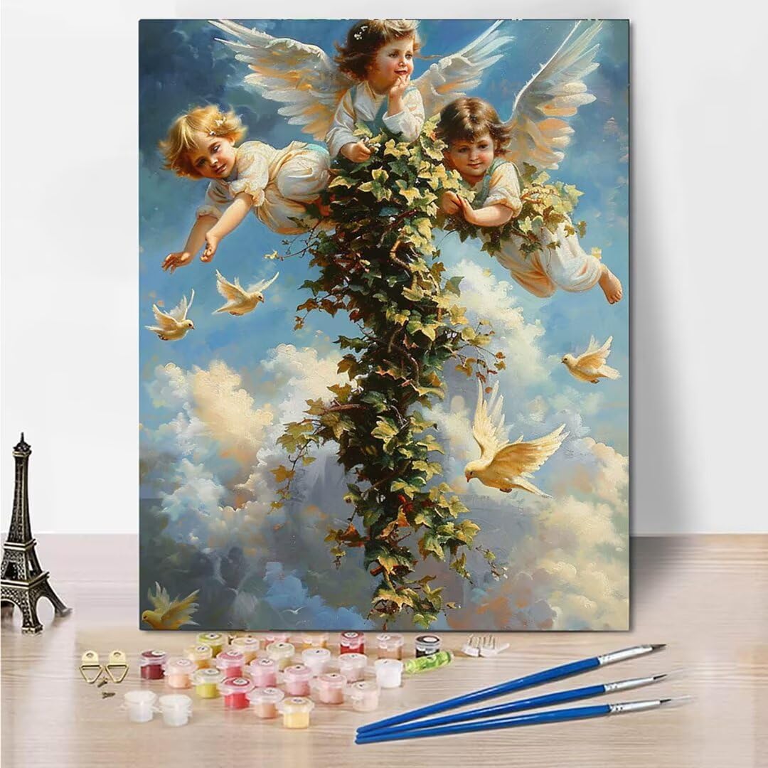 RNXAOPEN Dipingere con i Numeri Bambini, Passatempo per Adulti Kit Lavoretti Creativi per Bambini, Paint by Numbers Idee Regalo Bambina Bambino, Giochi Creativi Giochi Bambina name 70x95cm 8154-2