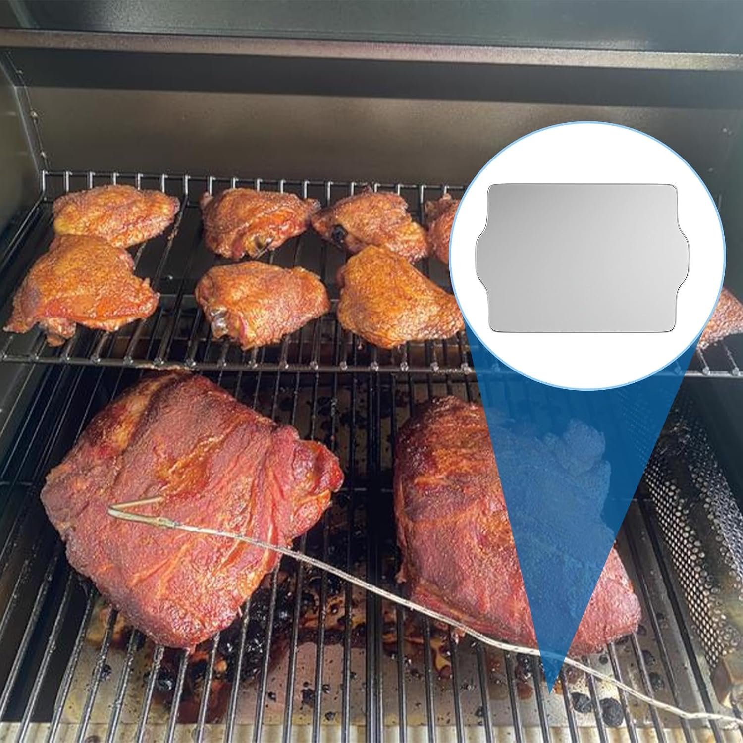 SafBbcue BAC596 Drip Tray Liner Replacement for Traeger Silverton 620, 18.8 x13.75 Inch, Portable and Foldable, Disposable Aluminum Grill Tray for Collecting Grease, 5 Pack