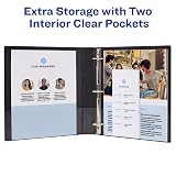 Avery Showcase Standard View 3 Ring Binder, 1" Slant Rings, 250-Sheet Capacity, 1.4 Inch Wide Spine, 1 White Binder, Ideal for Lightweight Organization and Occasional Referencing (19601) – view 5