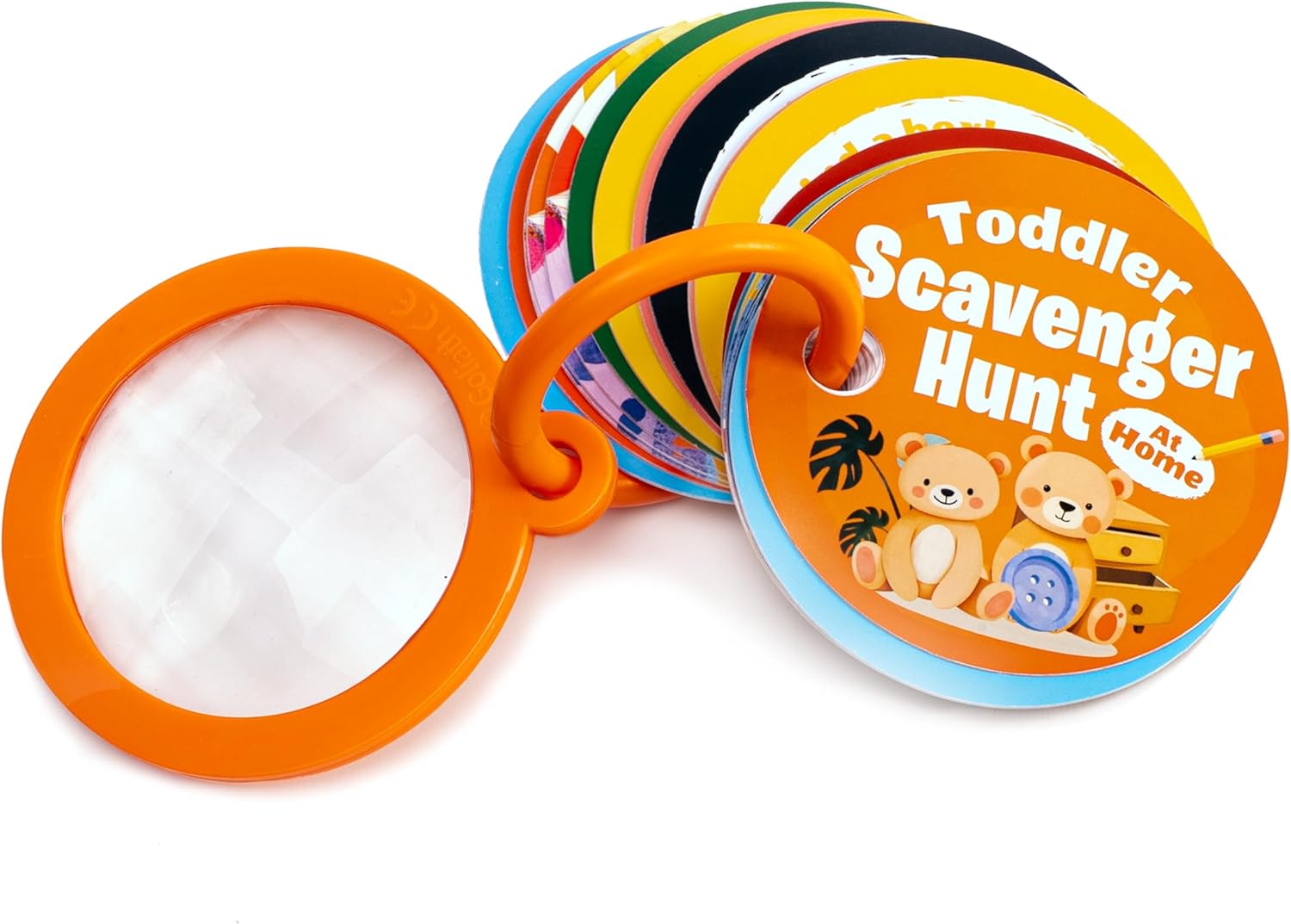 Scavenger Hunt at Home | Indoor Toddler Activity Cards with Magic Kaleidoscopic Lens | Sensory Games for 2-3 Year Olds | Learning Toys | Rainy Day Activity for Kids