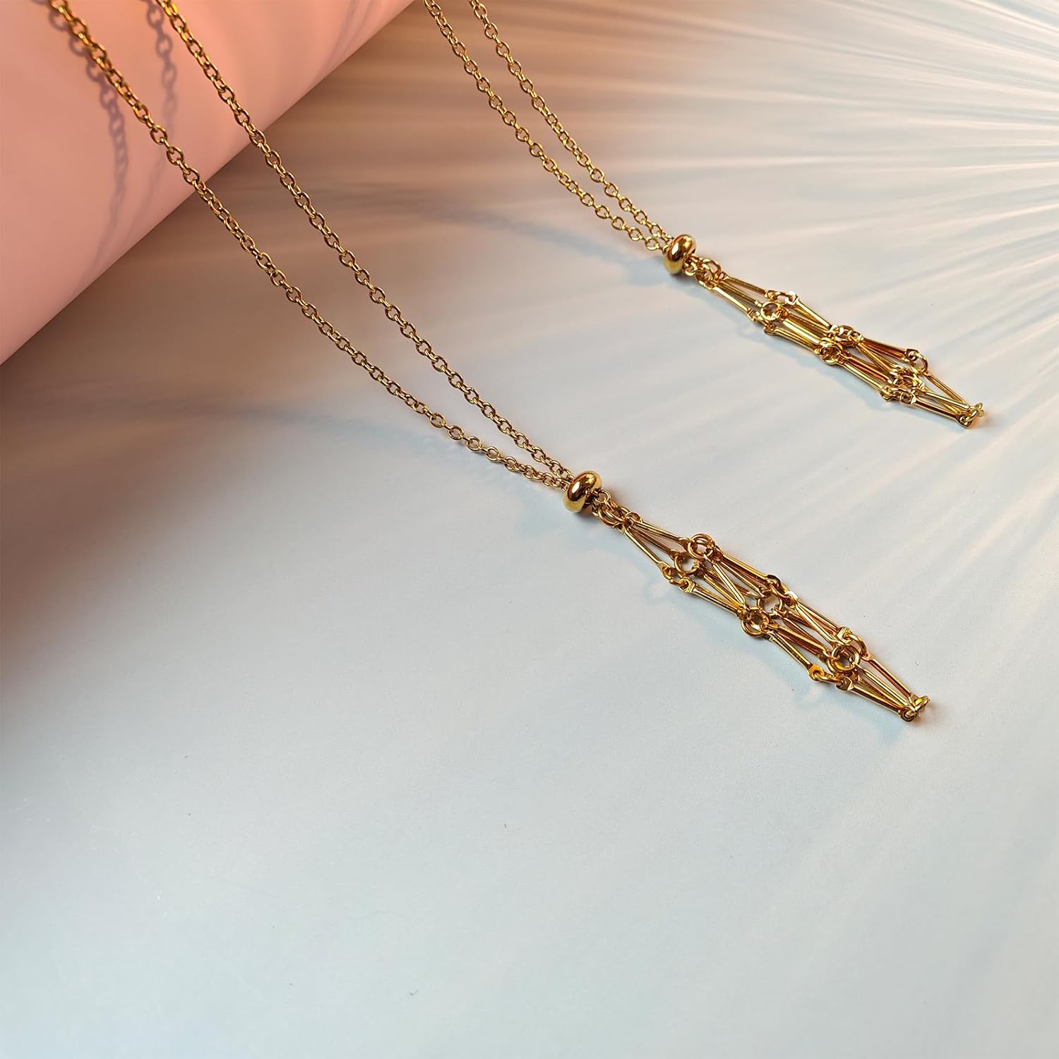 Interchangeable Crystal Holder Necklace,Crystal Stone Cage Pendant Necklace,Stainless Steel Crystal Gemstone Holder Necklaces for Women Men - Image 4