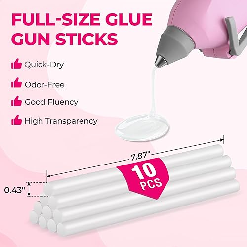 Miniatura 3 de WORKPRO Pistola de pegamento caliente tamaño completo  60100 W doble temperatura pistola de pegamento y palos con 10 barras de pegamento (716