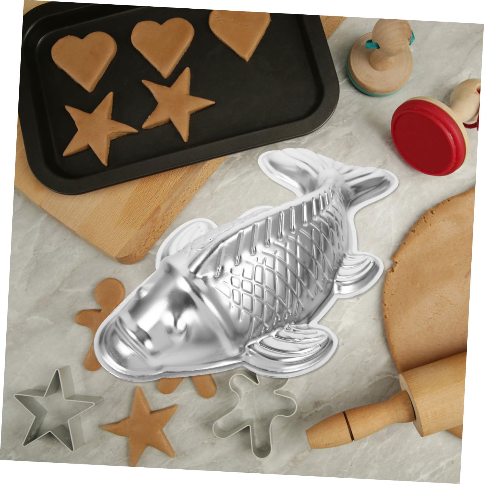TOPBATHY 4 Piezas Para Pasteles Para Huevo Mini Cortadores Galletas Para Galletas y Pequeño 3d Aluminio