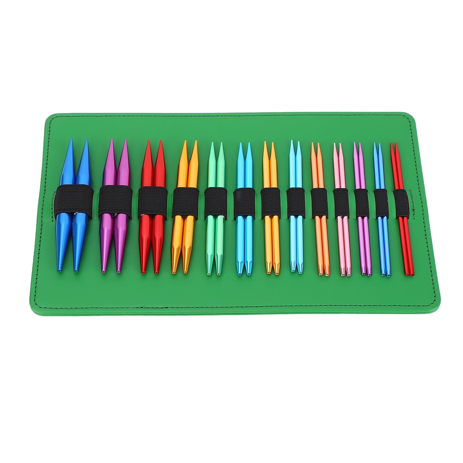 Jiawu Ferri da Maglia Circolari, 26 Pezzi 13 Paia di Ferri da Maglia Intercambiabili in Alluminio da 3,0 a 10,0 Mm, da Rimovibili con Lunghezza 10 Cm e 4 Cavi per Maglioni a