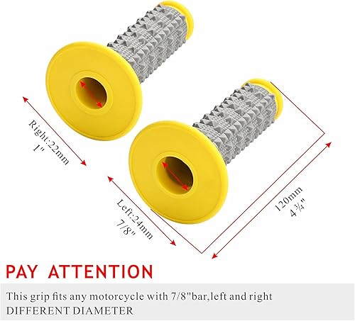 Miniatura 2 de MaySpare Empuñaduras de manillar de motocicleta de 78 pulgadas de 0.866 in 1.102 in compatibles con Apollo de 125 cc 250 cc para Yamaha, Honda,