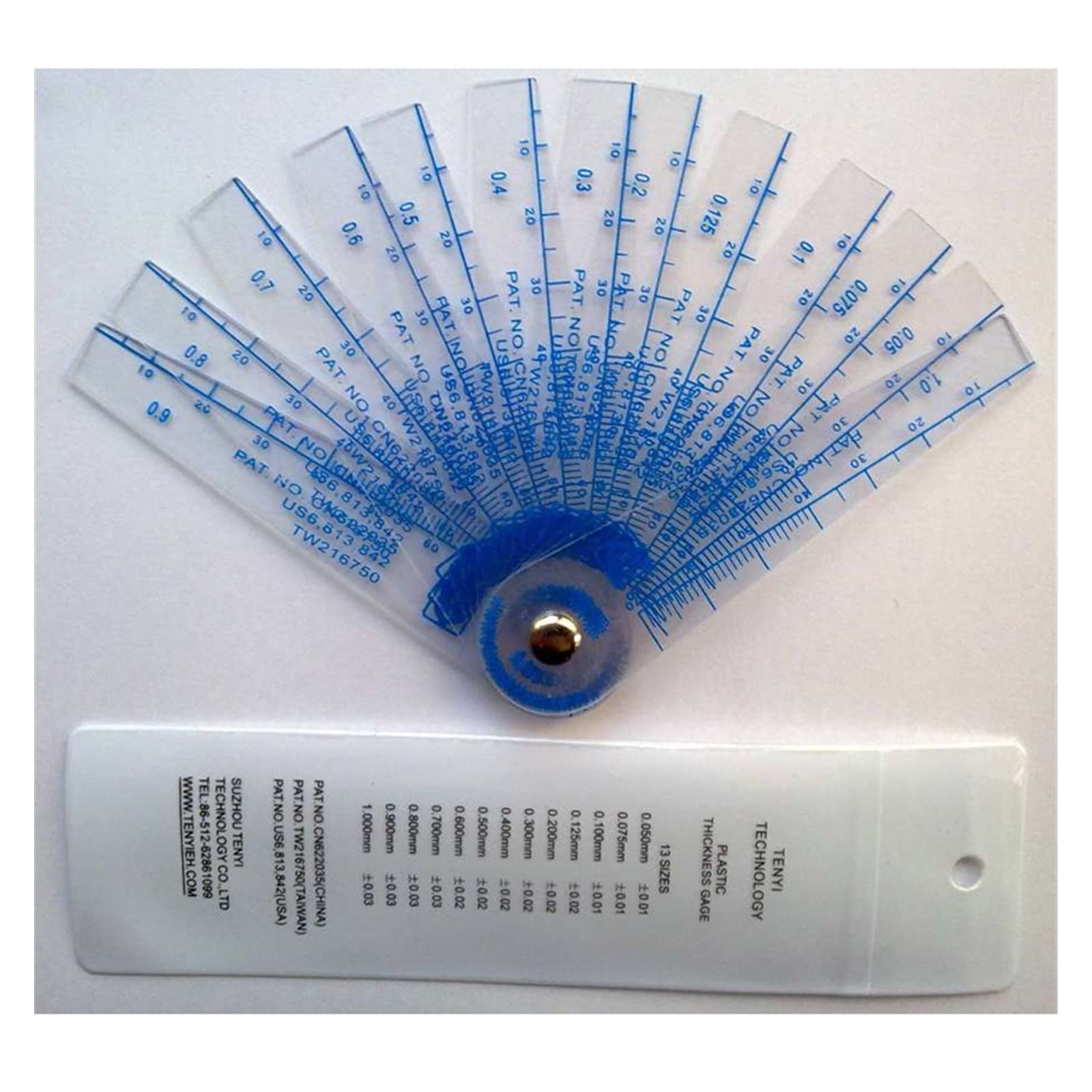 Miernik Feelera 26 ostrzy Feeler Gauge pomiar metryczny 0.02 do 4mm grubości szczelina metryczny wypełniacz Feeler Gauge plastikowe narzędzia pomiarowe