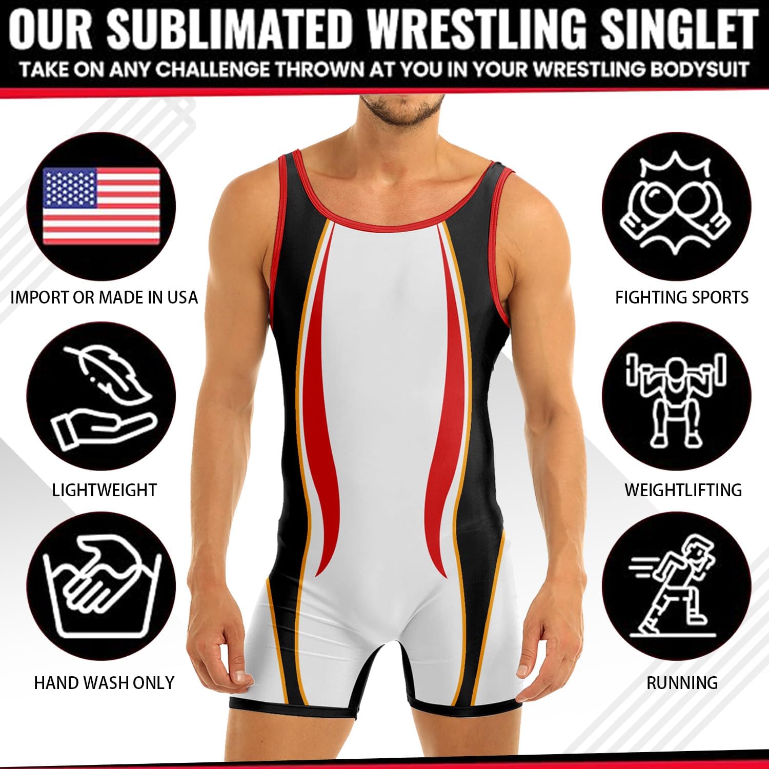 Custom Men Powerlifting Singlet Sleeveless Vest Onesie Add Your Own Design