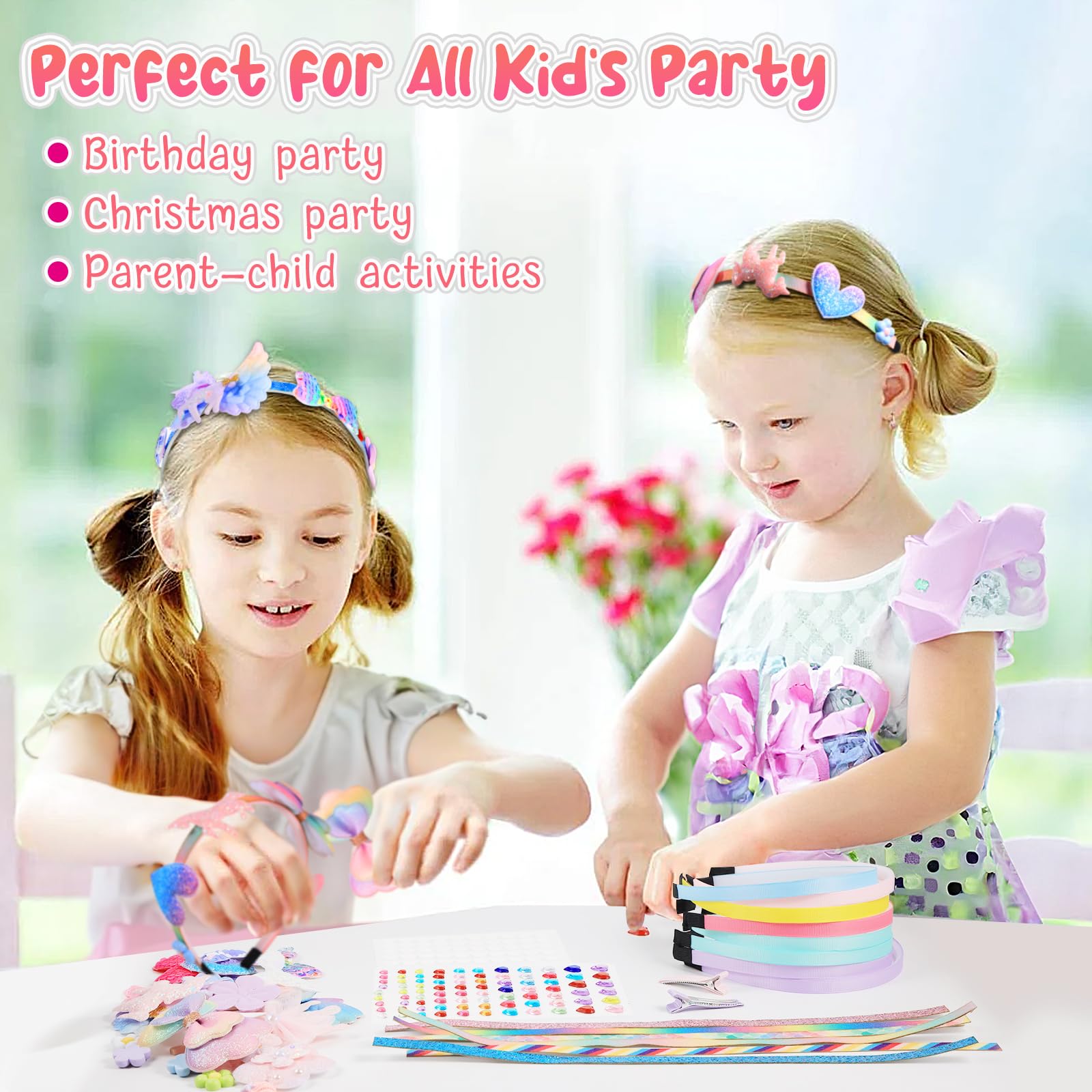 Etpark Kit per La Creazione di Cerchietti per Capelli, Giochi Bambina 4-12 Anni Femmina, Lavoretti Creativi per Bambina, Regalo per Bambina Regali di Natale, Regali di Compleanno, Bomboniere