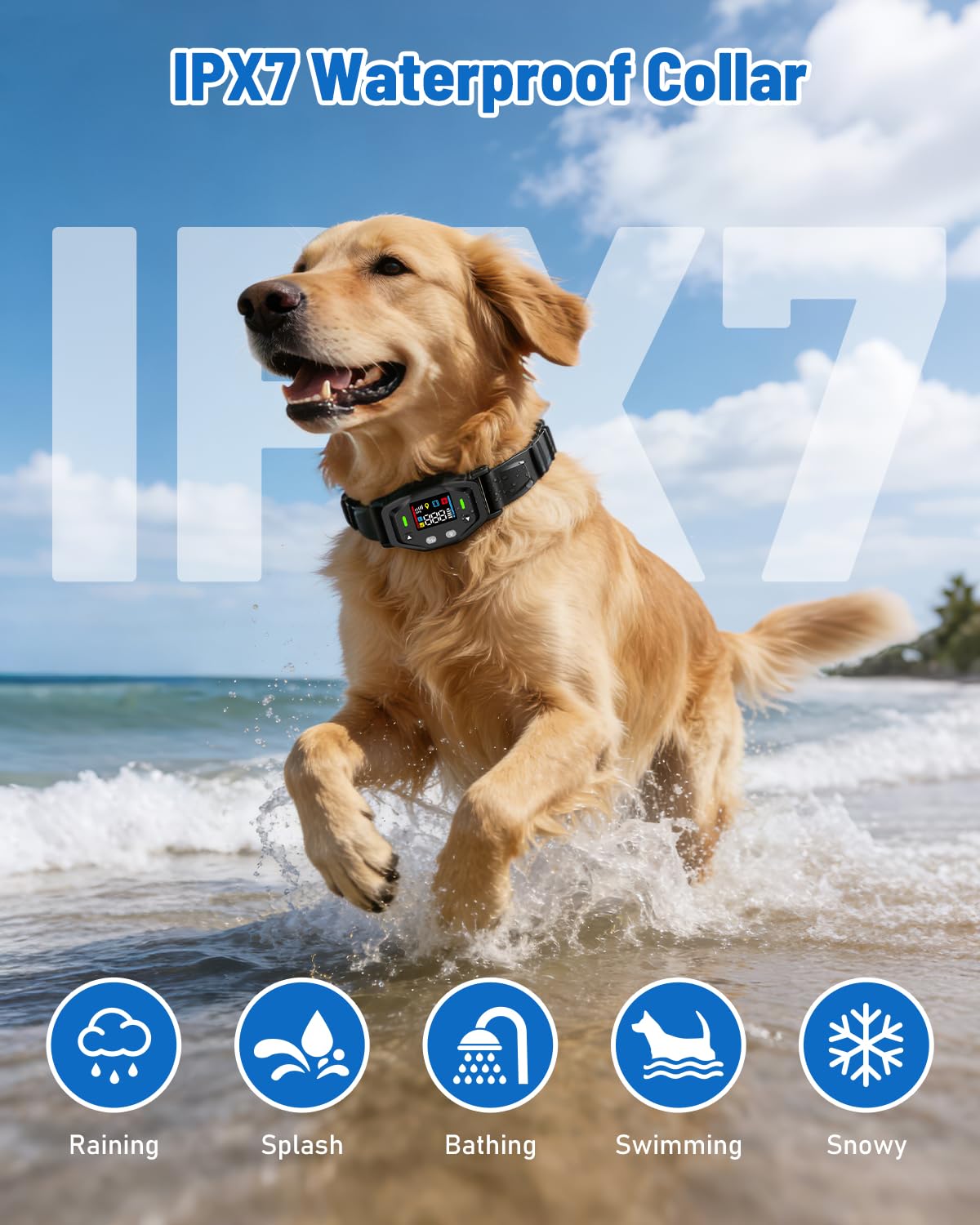 Valla inalámbrica GPS para perros con rango de 25-999 yardas, para perros de más de 18 libras | Sistema eléctrico de contención perimetral con cuello impermeable IPX7, corrección de golpes de vibración de pitido