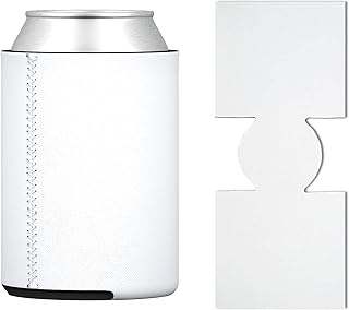 TahoeBay Unsewn Can Cooler Sublimation Blanks (25-Pack) for 12oz Beer and Soda Cans Plain Unstitched Sleeves