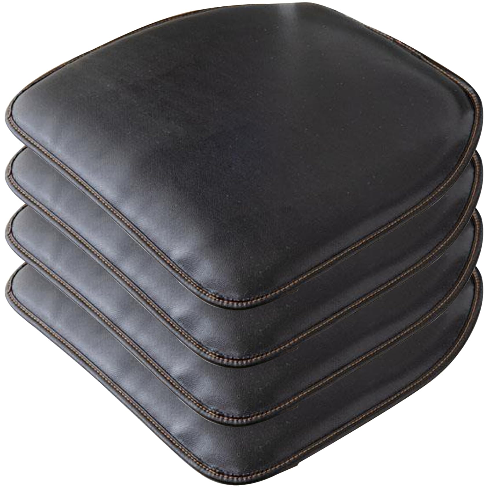 Coussin de siège en cuir lot de 4 pour chaise de salle à manger 16x17