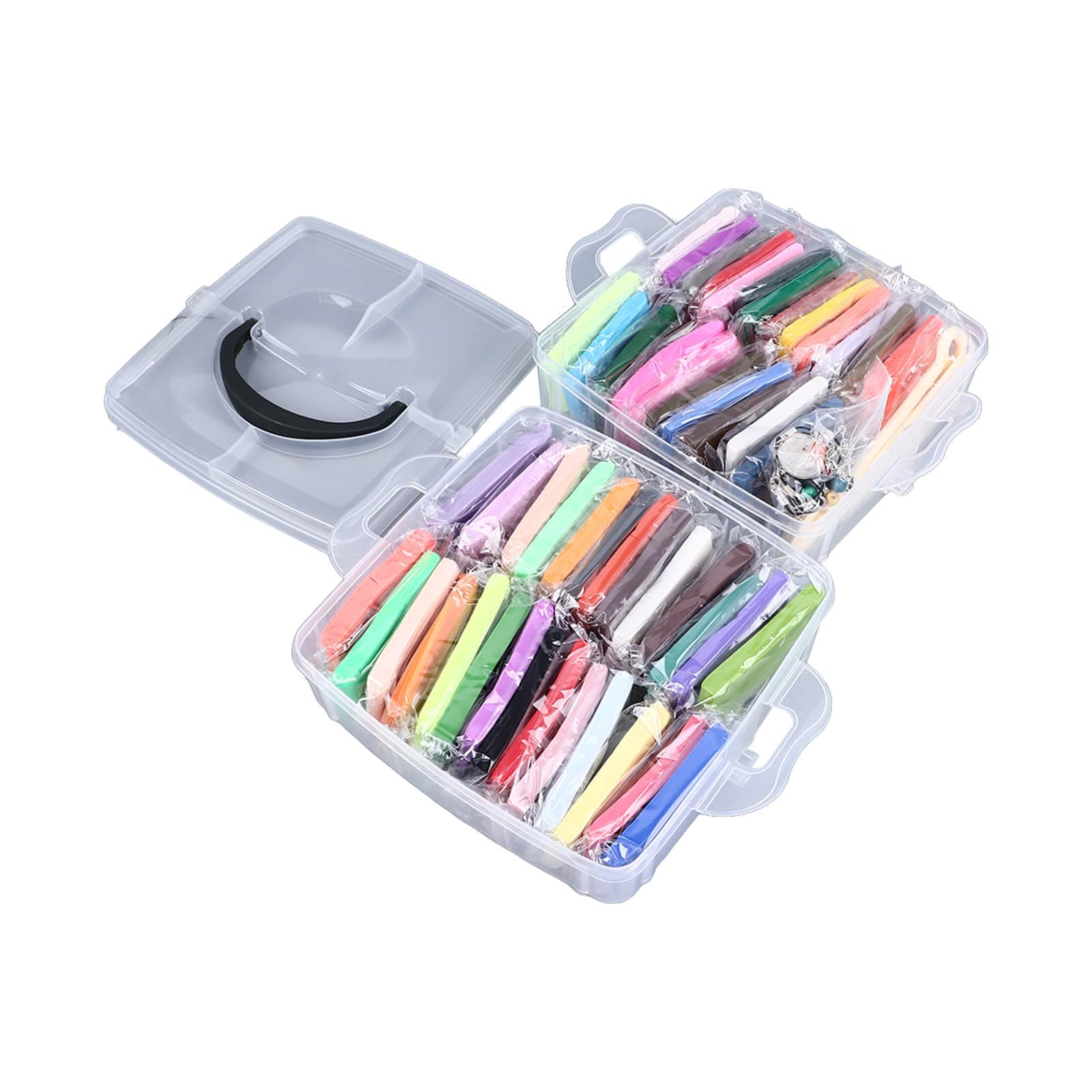 Kit di Argilla Polimerica Essiccata All'aria da 50 Colori con 5 Strumenti per Scolpire Argilla Polimerica Morbida e Leggera per Bambini Dai 3 Anni in su Regali in Classe e per la