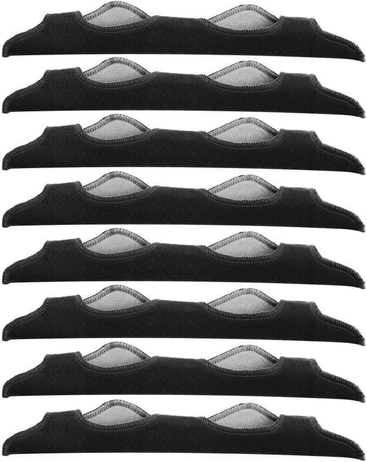 8 packs of extended welding helmet sweatbands, helmet sweatbands, air cushion sweatbands (black) (Black)