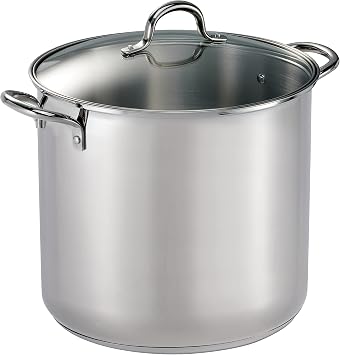 Tramontina Covered Stock Pot Stainless Steel 24qt, 80104/123DS