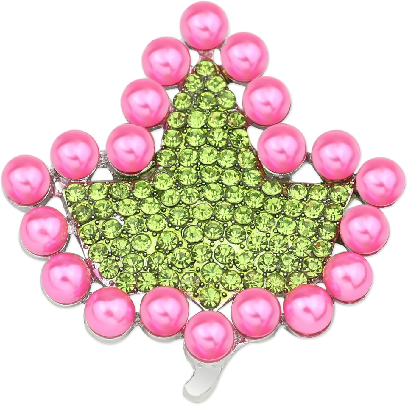 Greek Sorority Paraphernalia Gift for Women Rhinestone Sorority Brooch Pin Alphah Brooch Pin Pink Pearl Jewelry Sisterhood Graduation Gift