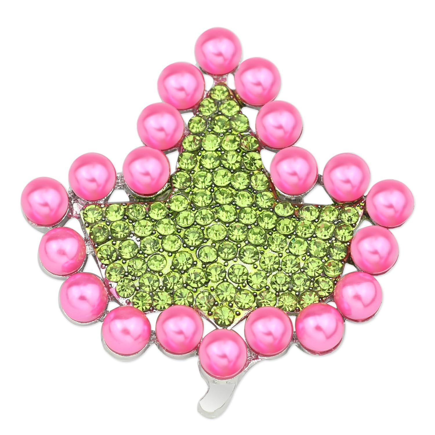 Greek Sorority Paraphernalia Gift for Women Rhinestone Sorority Brooch Pin  Alphah Brooch Pin Pink Pearl Jewelry Sisterhood Graduation Gift - Main Image