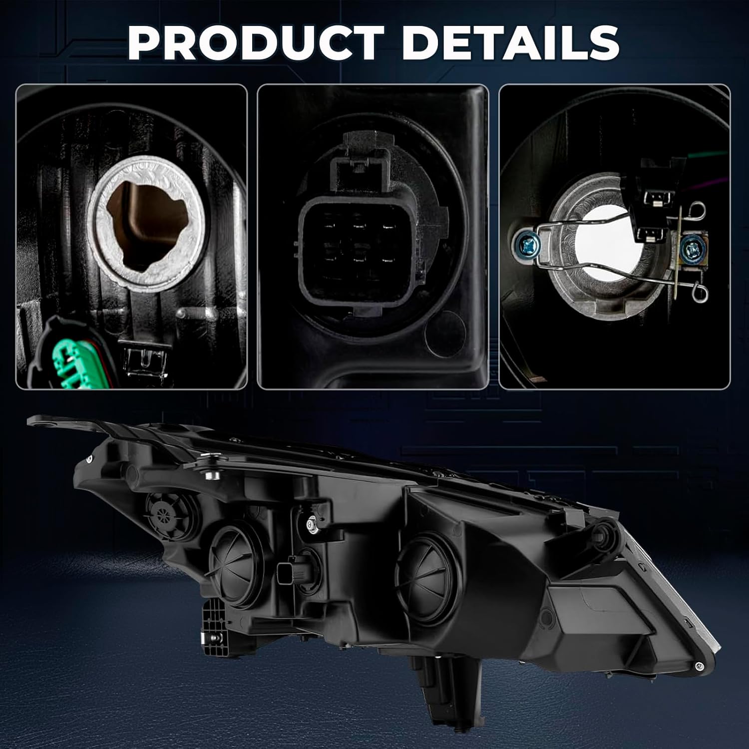 Halogen Headlights Assembly Compatible with 2013 2014 2015 2016 2017 Chevy Traverse With bulb Left Driver Side Headlamp.