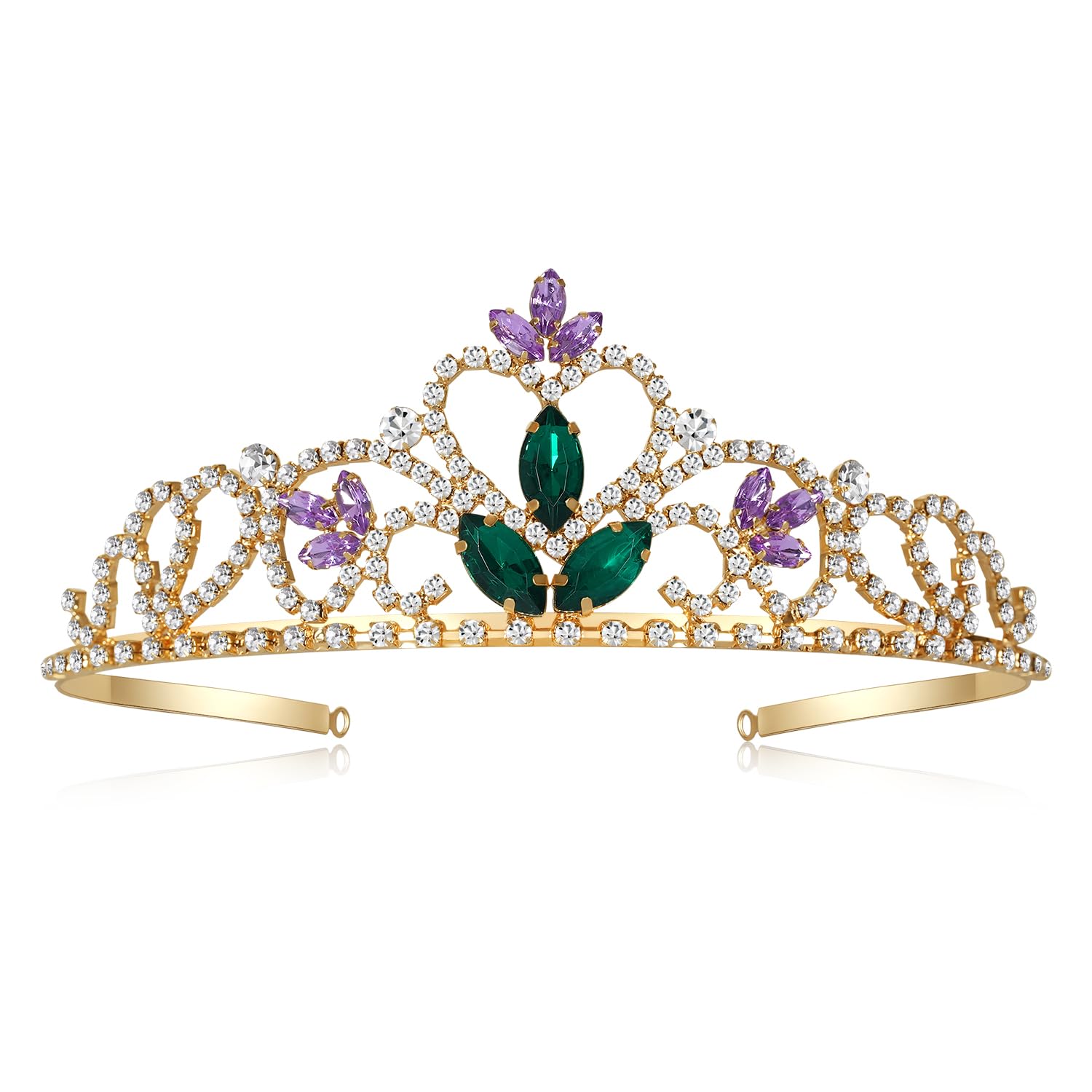 FRTTVM Mermaid Crown Mermaid Costume Headdress Princess Gold Crown for Girls Teens Halloween Parties