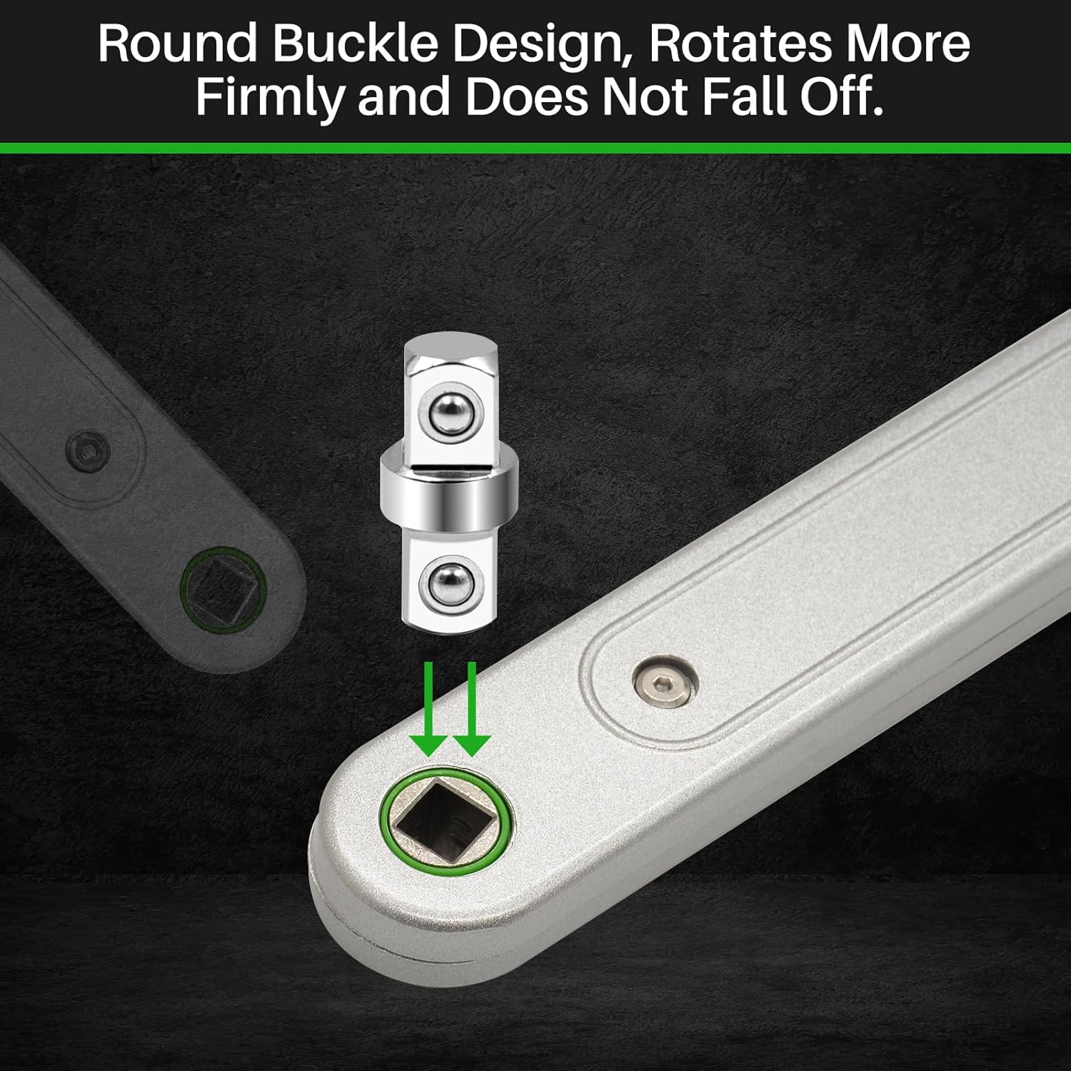 3/8 inch Offset Extension Wrench - 10 inchs of Extended Reach with 2 Drive Adapters