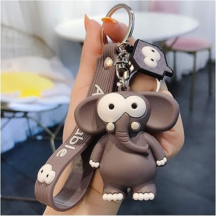 Amazon Co Jp キーチェーン 面白いキーホルダーかわいい漫画エポキシの目の目の牛車のキーホルダーリングバッグペンダント Color 1 Size 5 5cm ファッション