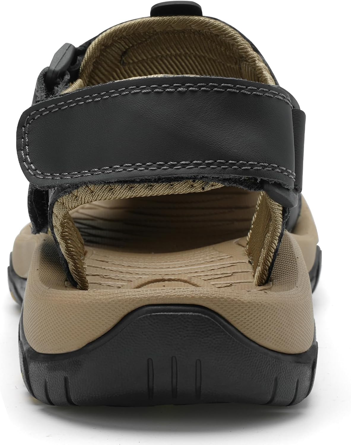 Mens Leather Sports Sandals For Men Closed Toe Hiking Outdoor Athletic Casual Walking Sandals Water Shoes Summer Fisherman Sandal Handmade - Image 3