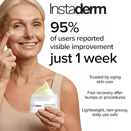 Miniatura 5 de Crema de vitamina K, fórmula curativa de moretones con árnica. Humectante de manchas oscuras para moretones, arañas vasculares y capilares rotos.