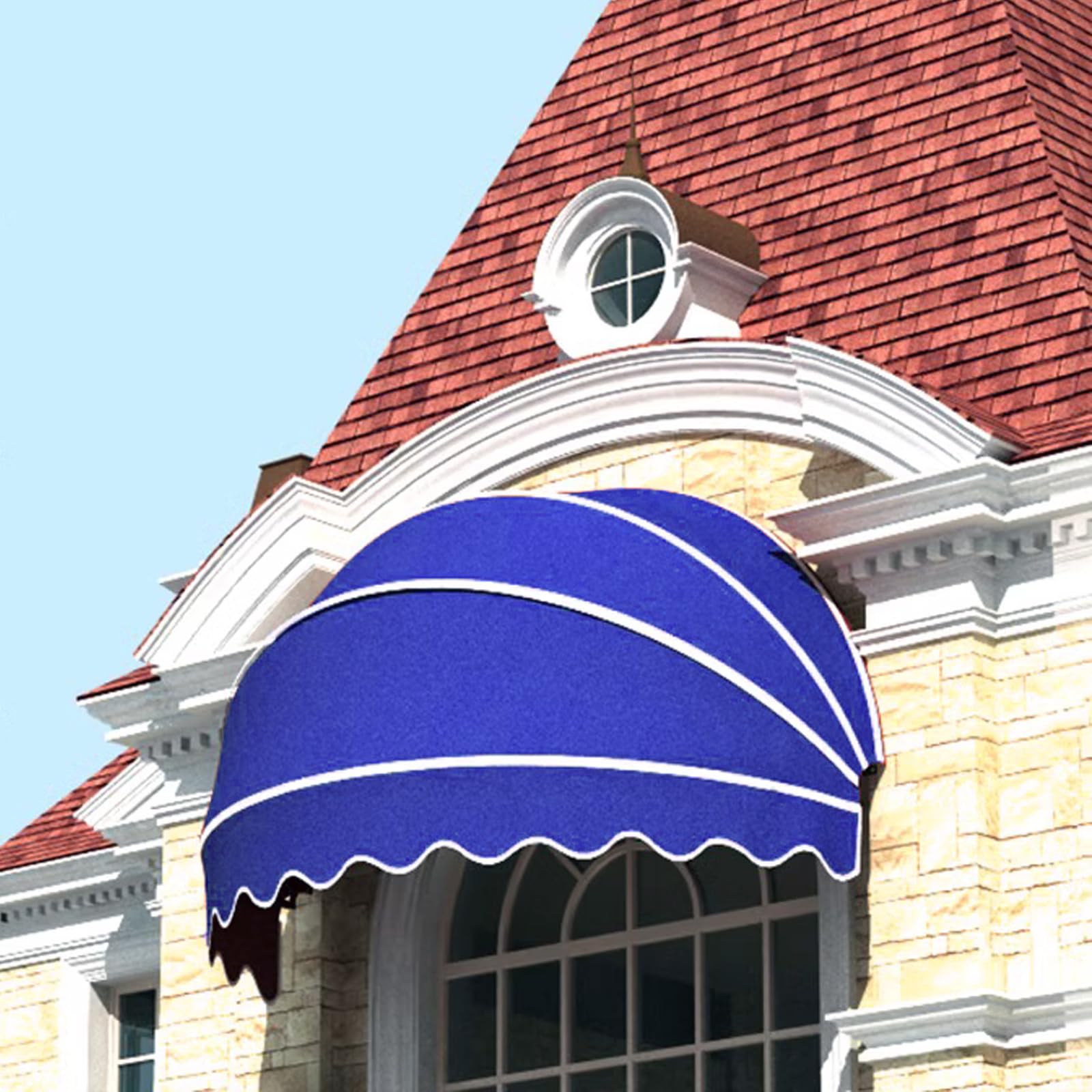 Abri de pluie extérieur et auvent de porte hémisphérique pliable pour fenêtre de maison