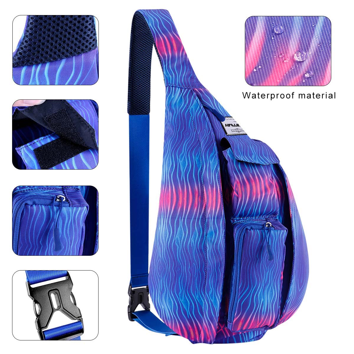 Deporte Bolso Hombro de Pecho Mochila Bandolera Viajar Bolso Bandolera de Pecho Mochila de Hombro Casual para Hombres Mujeres Adolescentes Trabajo Vida Estudio Viajes al Aire Libre
