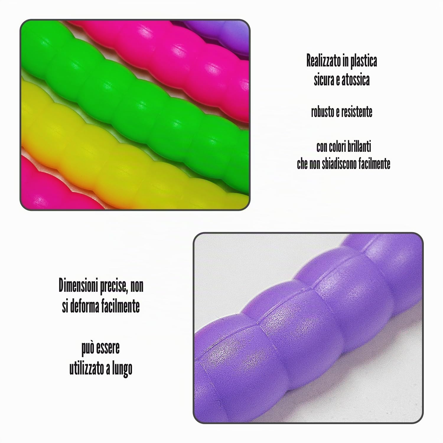 Hula Hoop Impiombato da 1 Pezzo E Banda da Ballo Colorata da 1 Pezzo, Hula Hoop per Bambini, Hula Hoop Rimovibile, Oggetti di Scena per La Danza