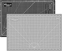 Headley Tools 18x12 A3 Self-Healing Cutting Mat, Double-Sided 5-Ply for Quilting Sewing Crafts, Protects Blades & Table Grey/Black