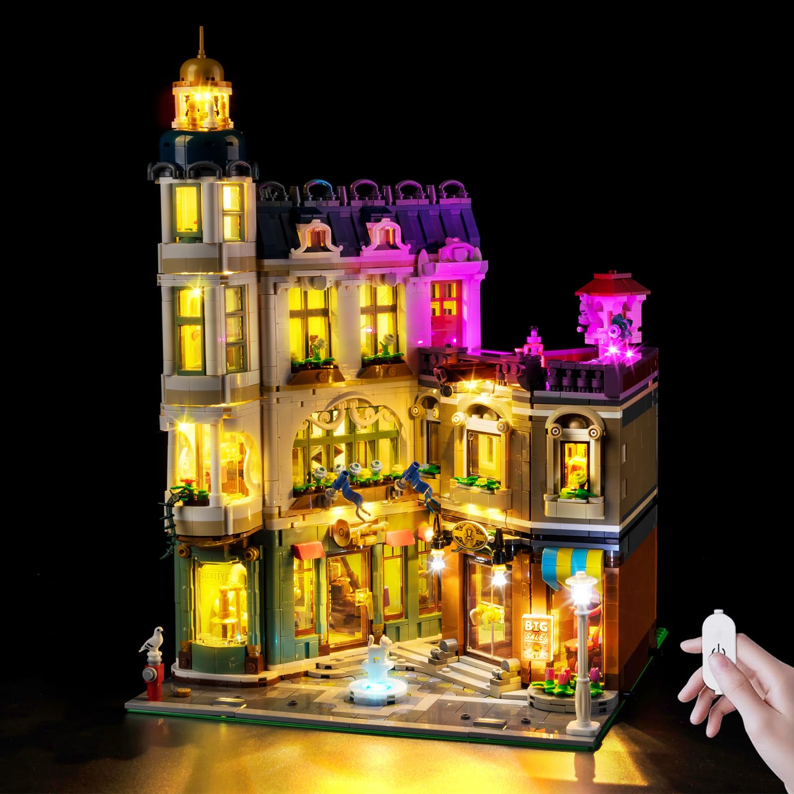 Kyglaring LED Lighting Kit Compatible with Lego Shopping Street 11371 Building Blocks, Accessories for Lego 11371 Model Set