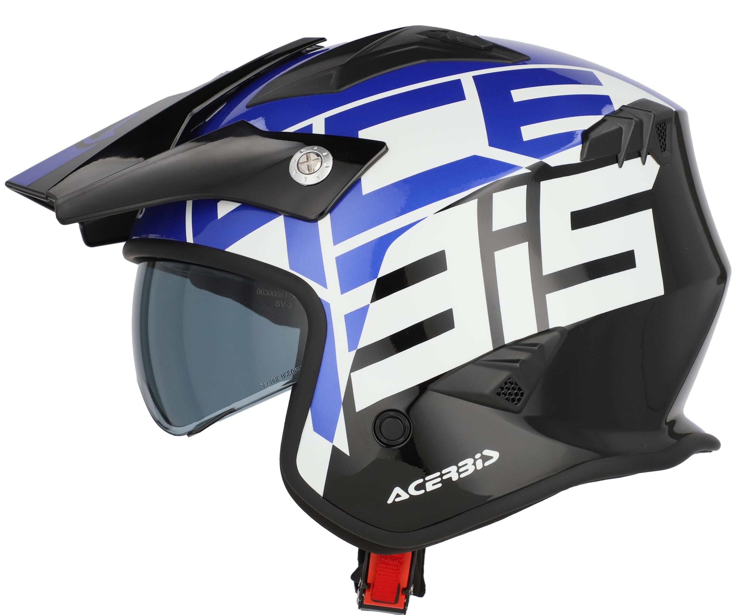 ACERBIS Helmets Casco Jet Aria Azul y Negro Totalmente Homologado 22.06 (L 59/60)