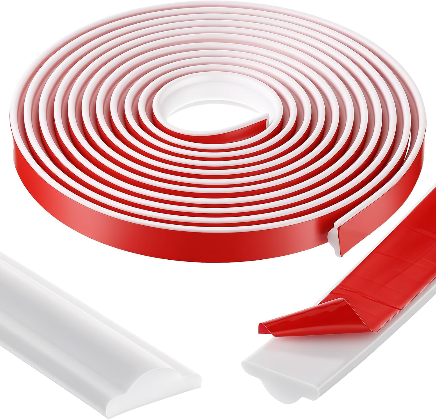 20 Ft x 1.1" Peel and Stick Wall Decoration Molding Trim, White Self-Adhesive 3D Chair Rail Panel Molding, Flexible DIY Wall Trim for Mirror, Window Frame and Home Decoration