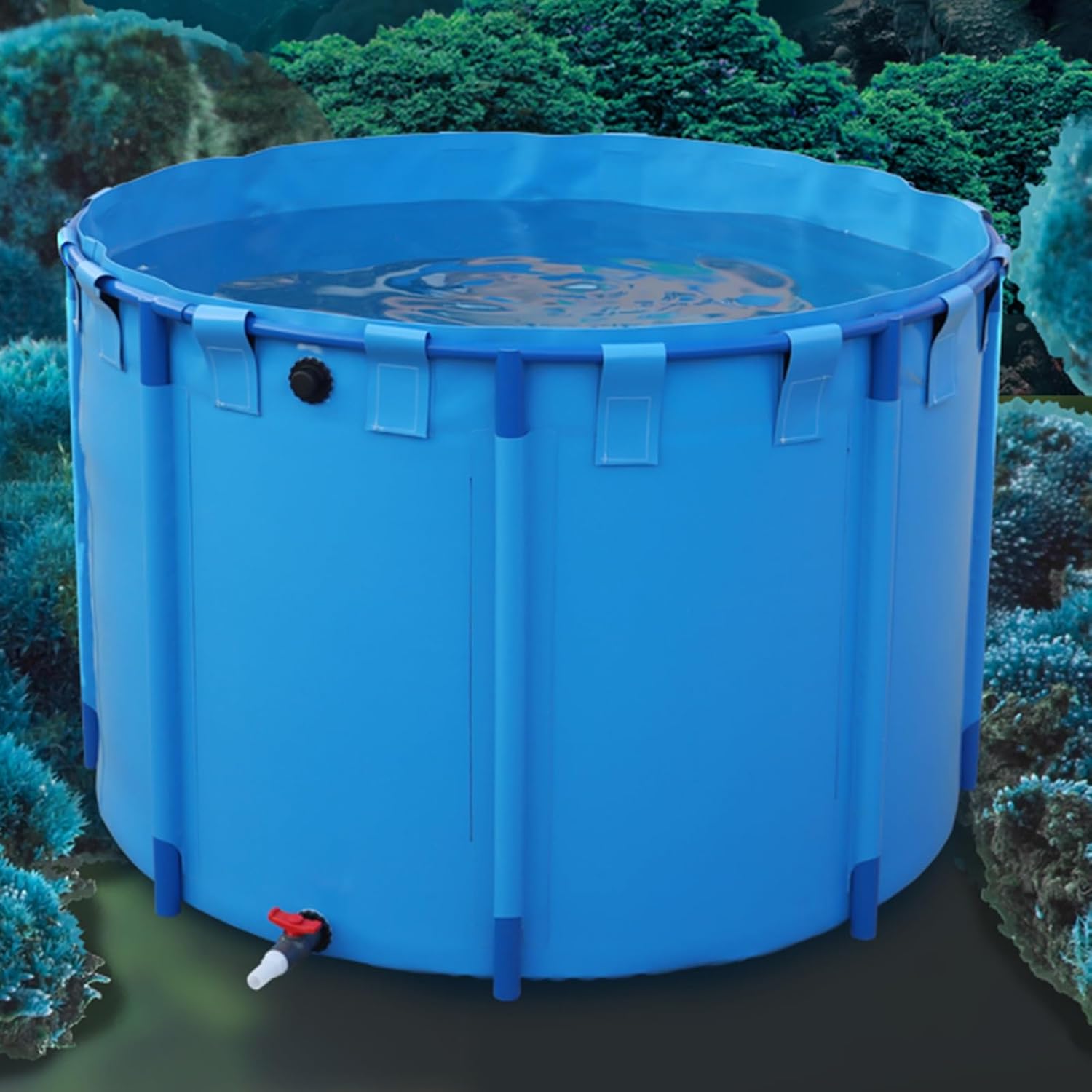 Round Pool Above Ground 3ft 4ft 5ft 6ft 8ft 11ft 13ft 16ft 20ft 23ft 26ft 30ft 33ft, Albercas Para Adultos Grandes/ Kiddie Pool for Garden Outdoor Backyard Summer, Plastic Pvc Tubes(8x1M/50000L/13208G