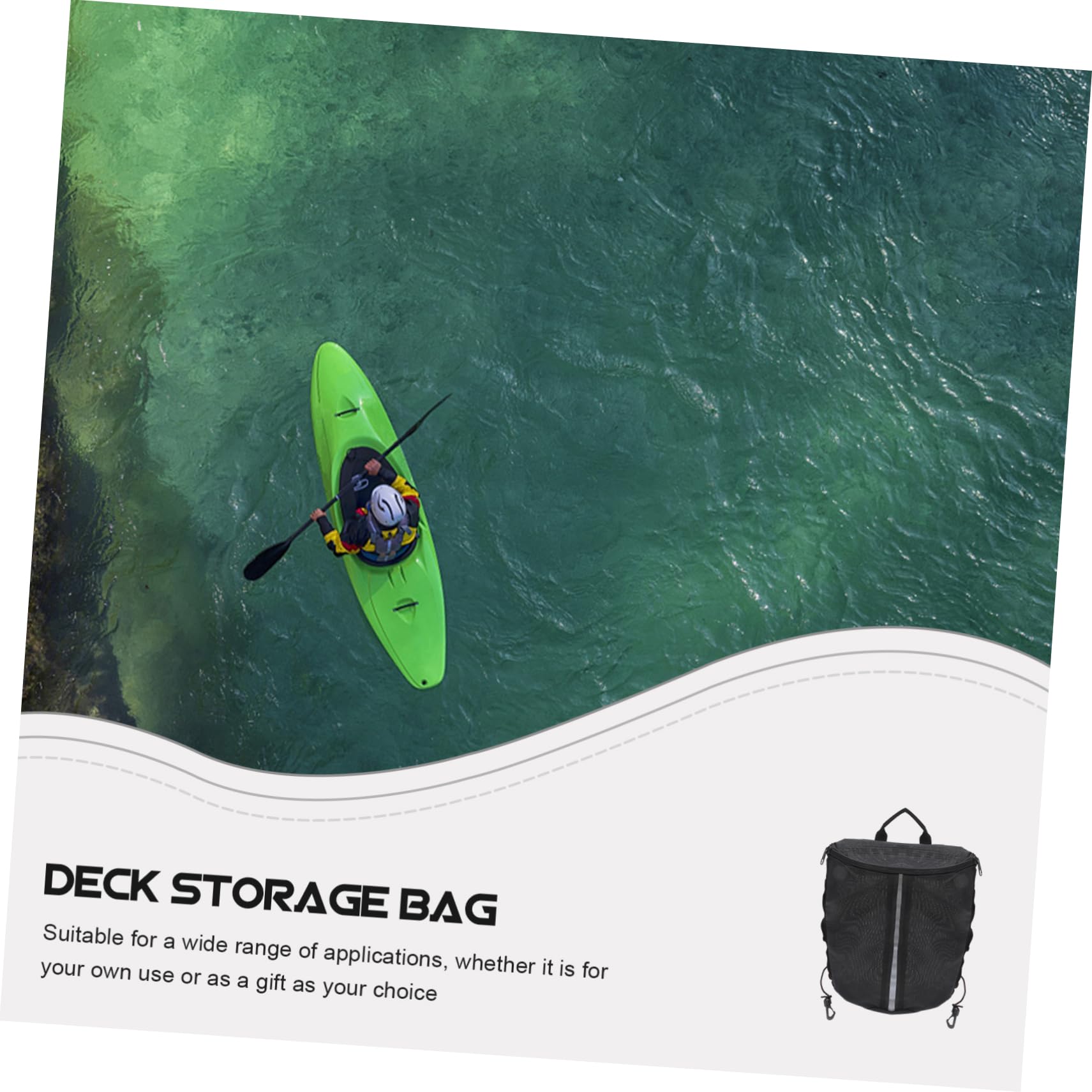 VANZACK Decktasche für Kajak und Paddleboard Große Kapazität Reißverschluss Leicht zu Ziehen und Verstauen für Sportaufbewahrung | Reißverschluss, Leichtes Packen, für Surfboard und Kajak, Wasserabweisende Ausführung