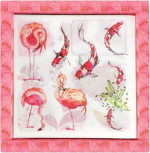Miniatura 5 de allydrew Washi - Juego de calcomanías para álbumes de recortes, color rosa romántico (20 hojas)
