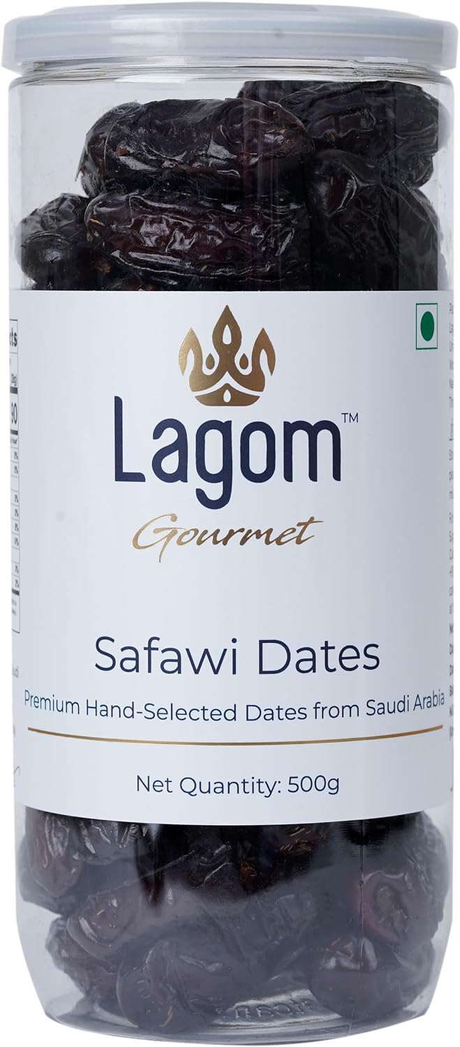 Lagom Gourmet Safawi Dates 500g | Premium Saudi Arabian Khajur | Naturally Sweet Soft Dates | No Added Sugar | No Preserva... - Review, Price and Buying Guide