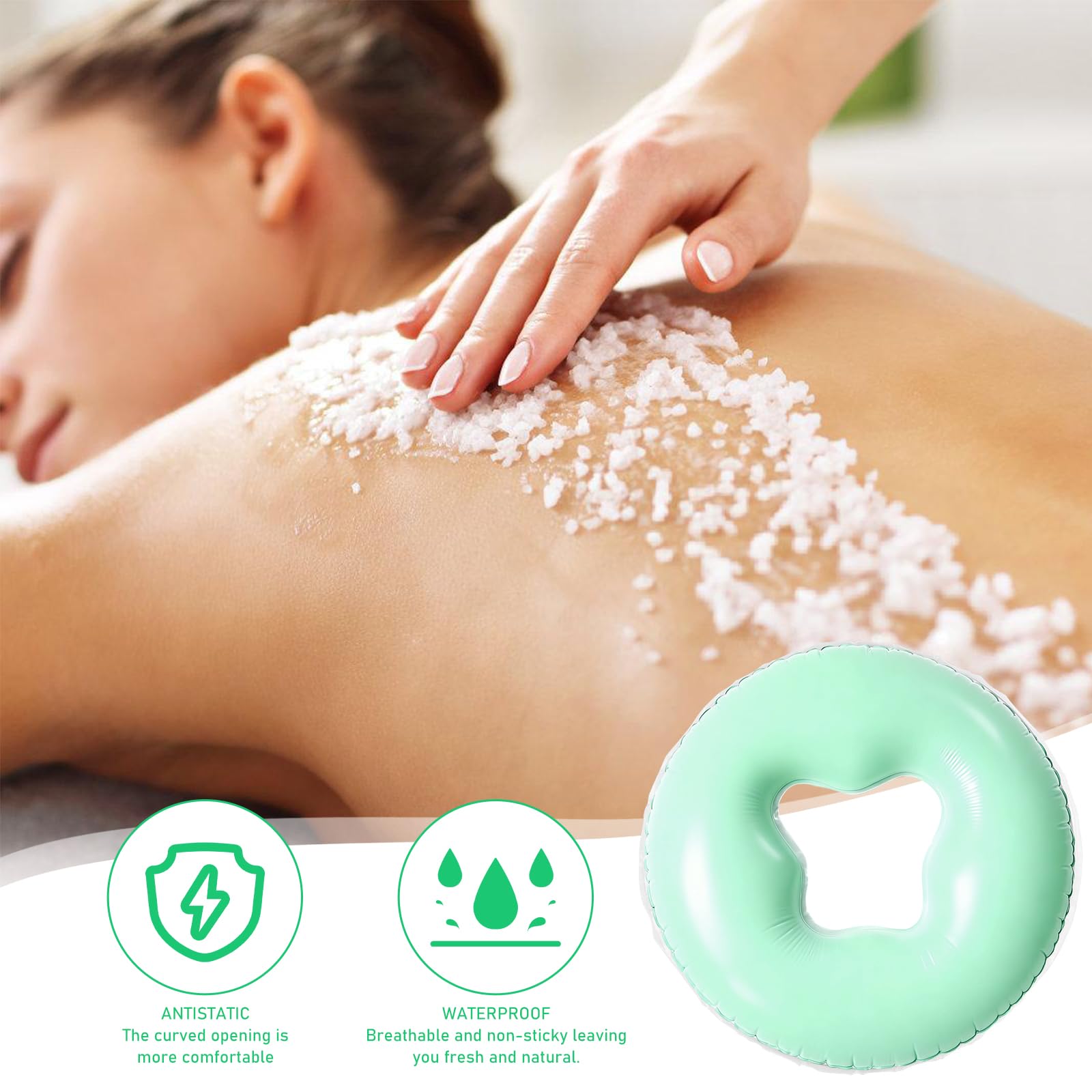 Cojín de silicona para spa, cojín facial de silicona, cojín de gel para masaje, cojín facial de gel para mesa de masaje, cojín facial de gel, masajeador de belleza, cuidado de la piel, superposición